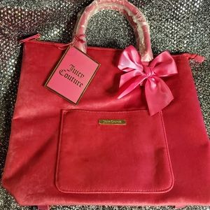 Juicy Couture velvet backpack purse fuscia